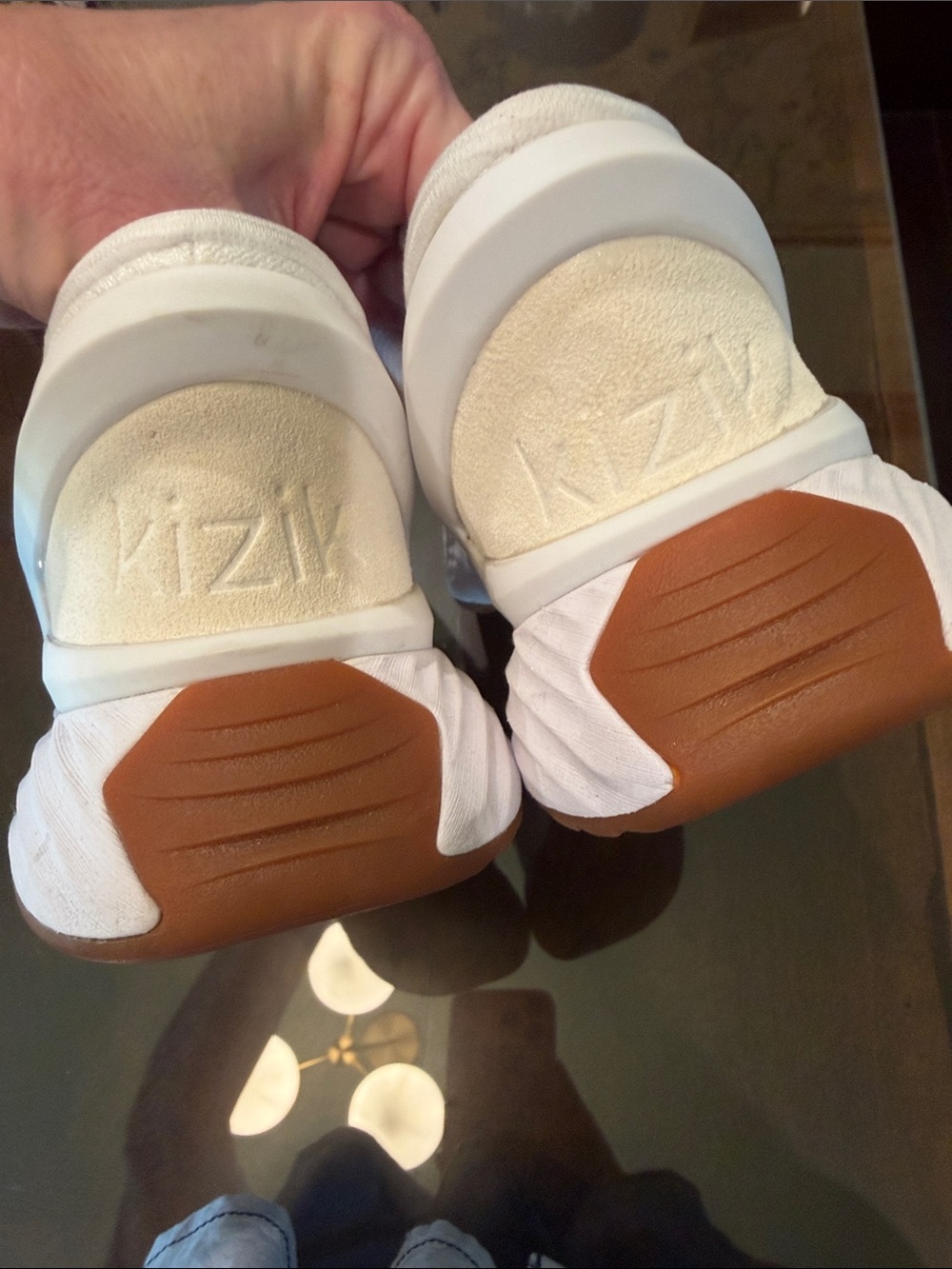 Kizik Monaco Men's White Lace-Up Sneakers - Picture 3 of 5